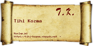 Tihi Kozma névjegykártya
